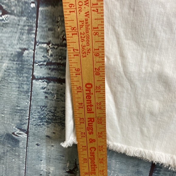 Eileen Fisher White Organic Cotton Jean Ankle Length Frayed Hem 3X Plus Vacation - Picture 11 of 16